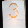 candle bag met cijfer 3