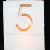candle bag met het cijfer 5