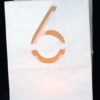 candle bag met cijfer 6