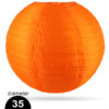 Oranje Nylon lampion 35cm weerbestendige lampionnen voor buiten