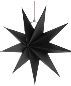 been De Naleving van Zwarte ( Kerst ) ster 9 puntig 3D 45cm. | Prachtige zwarte sterren