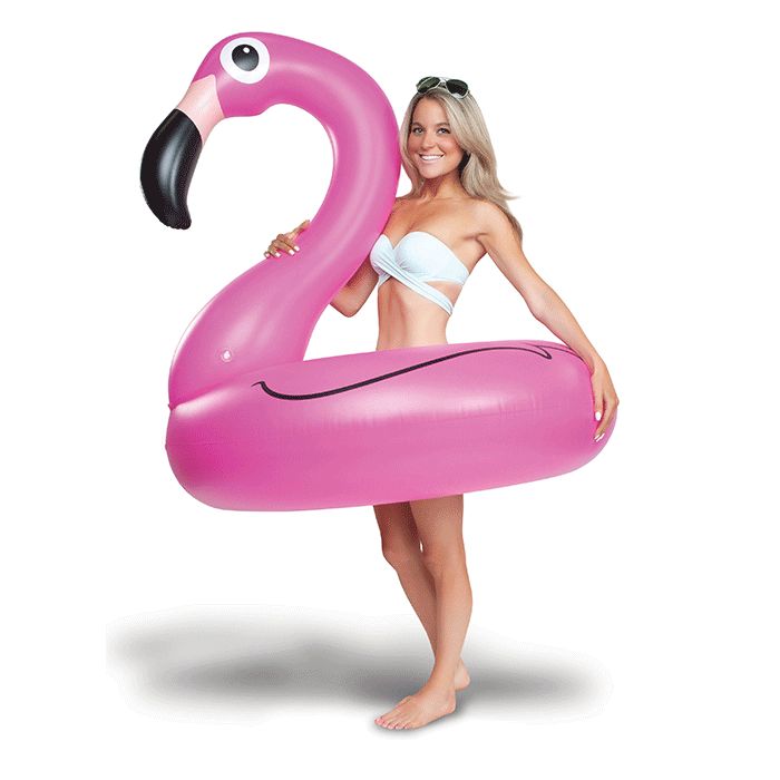 logica ethiek Motivatie Knalroze opblaasbare flamingo 120cm XXL - van €29,95 nu slechts €19.95