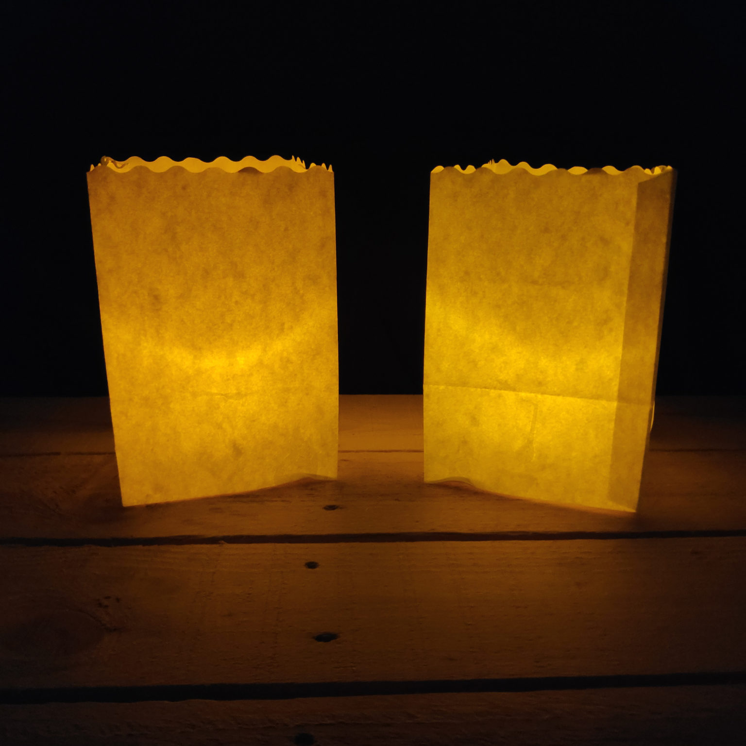 blanco midi candlebags 10 stuks -verlicht