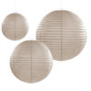 Lampion papier warm grijs verkrijgbaar in 20, 35, en 45cm