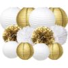 lampion voordeelpakket goud wit