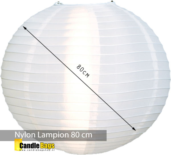 slogan spreiding Oneindigheid Lampion nylon wit 80CM - Een echte kanjer , uit voorraad leverbaar