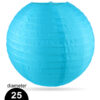 Blauwe nylon lampion 25cm voor binnen en buiten