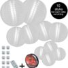 nylon lampionnen pakket met warm witte verlichting