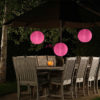 Roze solar lampion nylon