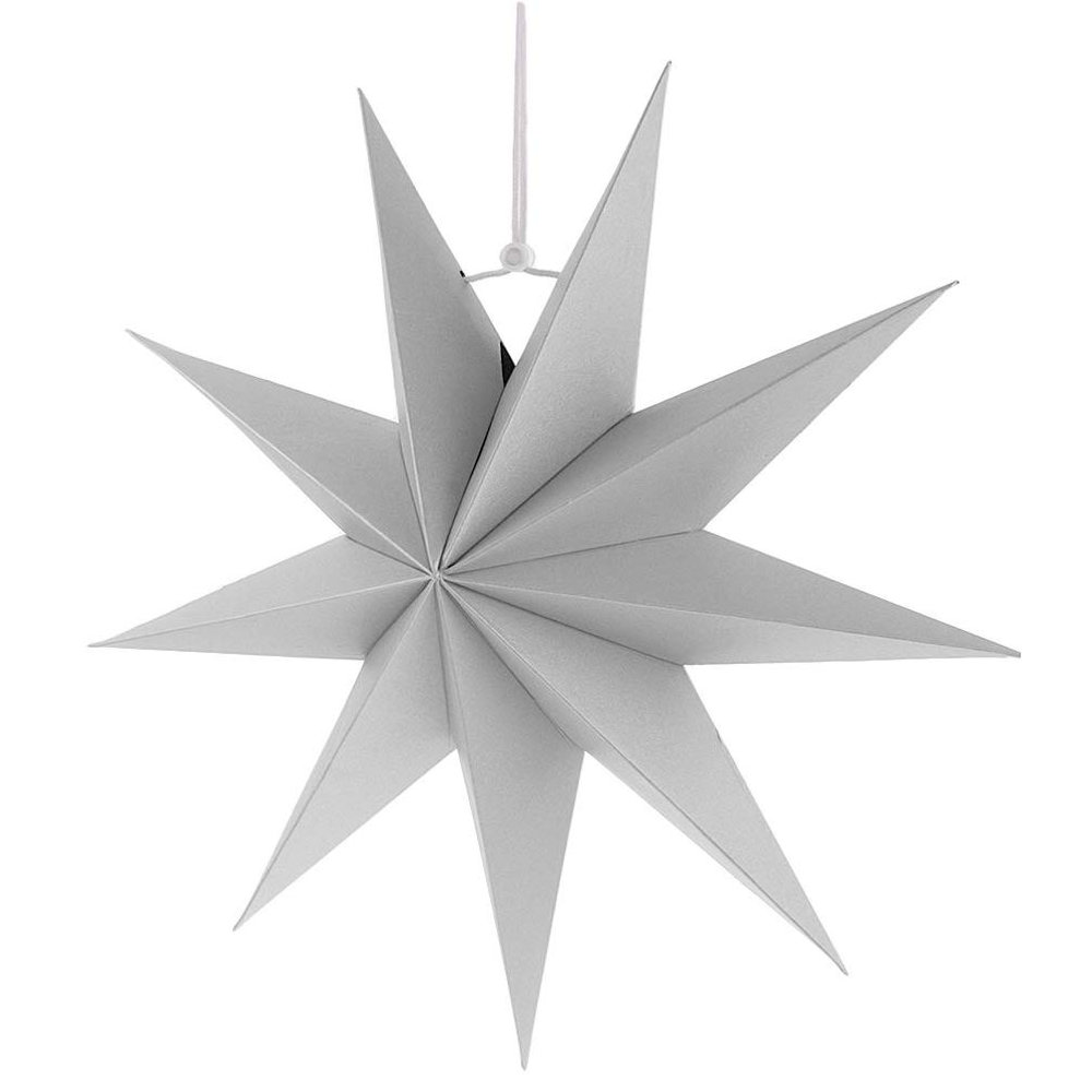 staking Dertig dat is alles Witte ( Kerst ) ster 9 puntig 3D 45cm. | Prachtige witte sterren