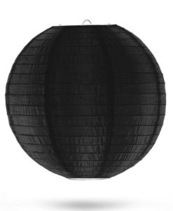 zwarte nylon lampion 35cm